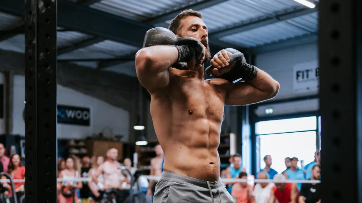 First-time CrossFit competitor warming up before their heat