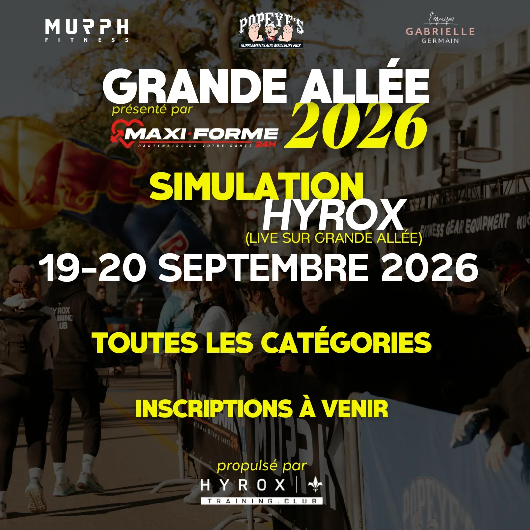 Simulation Hyrox Quebec - Grande Allée - 2026